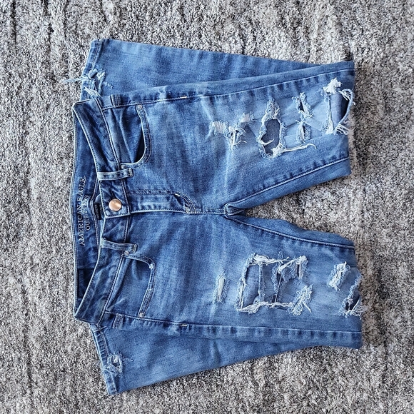 American Eagle Outfitters Denim - 3/$13🎒 AEO acid washed distressed ankle jegging super stretch